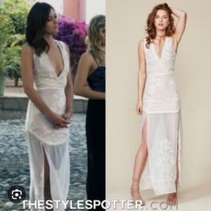 White Lace Maxi Midi Dress as seen on The Bachelorette Becca Kufrin